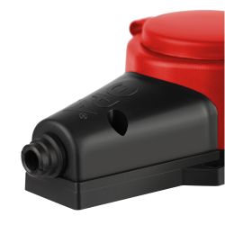 Колодка ЭРА KX-4e-RED-IP44 каучуковая с заземлением 4 розетки 16A IP44 красная