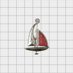 "Лисель" брошь в серебряном покрытии из коллекции "Морской круиз" от Jenavi c замком булавка