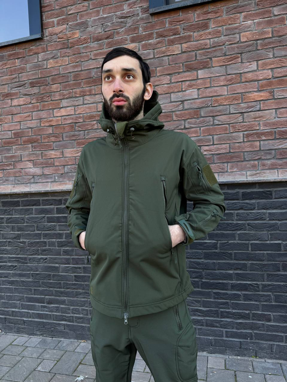 Тактический демисезонный костюм / softshell / олива