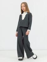 Брюки широкие для девочки AT991 темно-серый