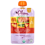 Plum Organics, детское питание, для детей от 6 месяцев, морковь, батат, кукуруза, горох и курица, 113 г (4 унции)