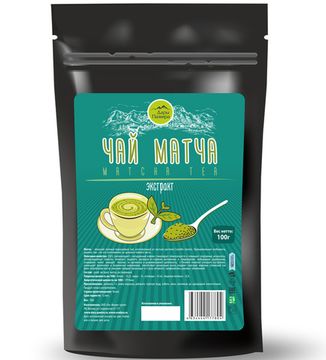 Матча зеленая BIO, порошок, 100г.