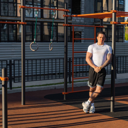 W108 Перекладина 1200 мм с гимнастическими  кольцами ZAVODSPORTA