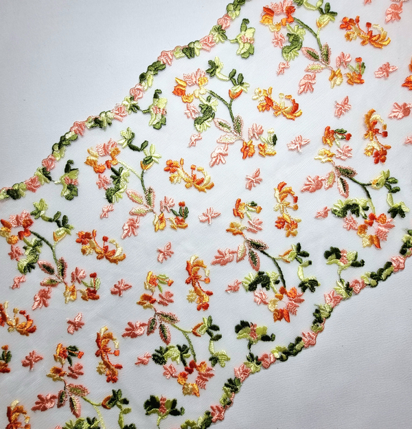 Вышивка на сетке цветочный луг К108