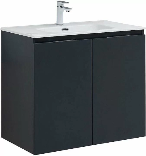 Тумба с раковиной Aquanet Алвита New 277527 80 антрацит
