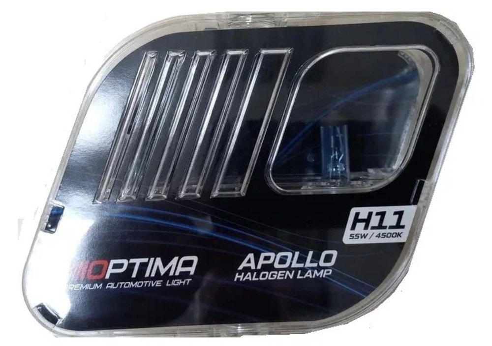 Галогенные лампы Optima Apollo H11 White 4500K, комплект 2 лампы
