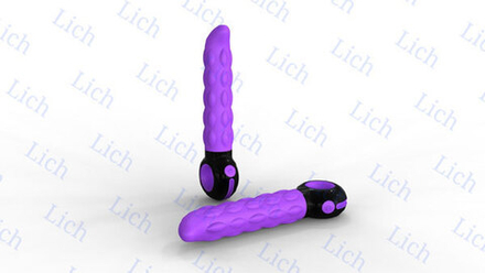 Фиолетово-черный вибромассажер G-Spot, 19 см