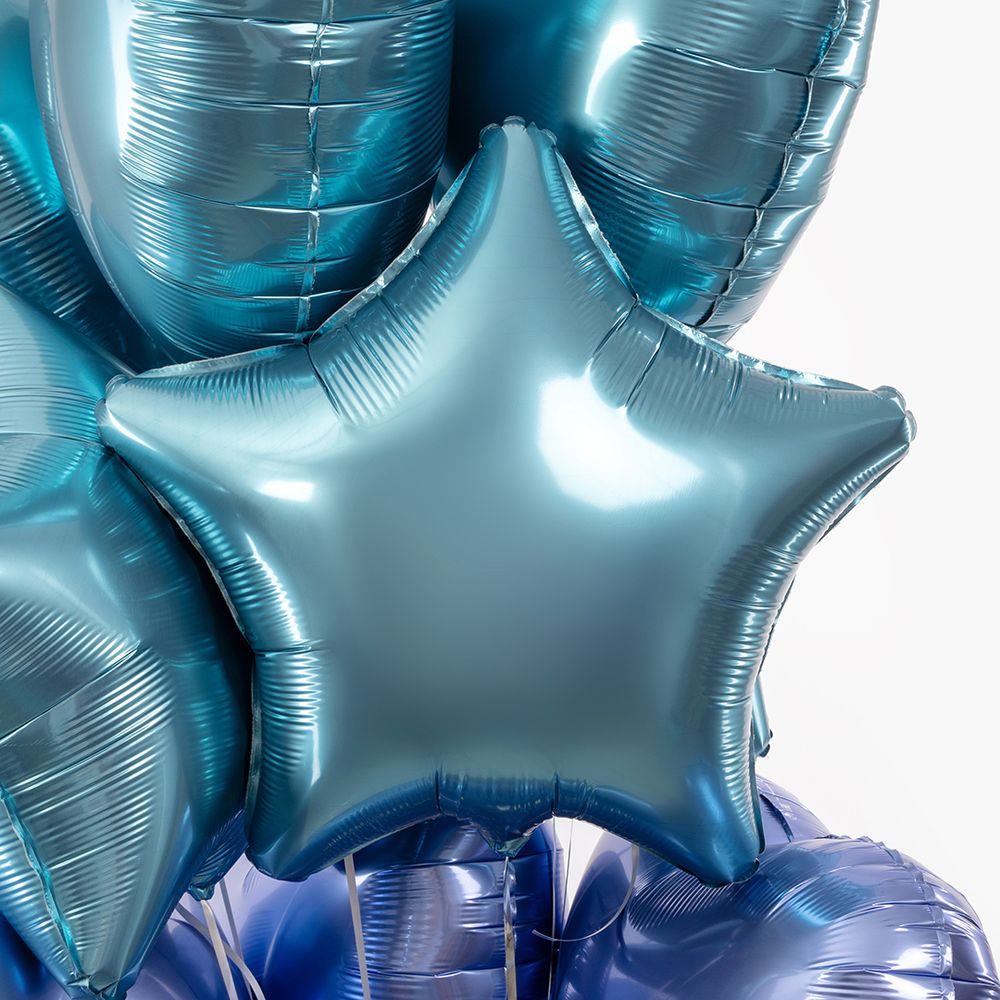 Шар (19''/48 см) Звезда, Сизый, Бохо, 1 шт.