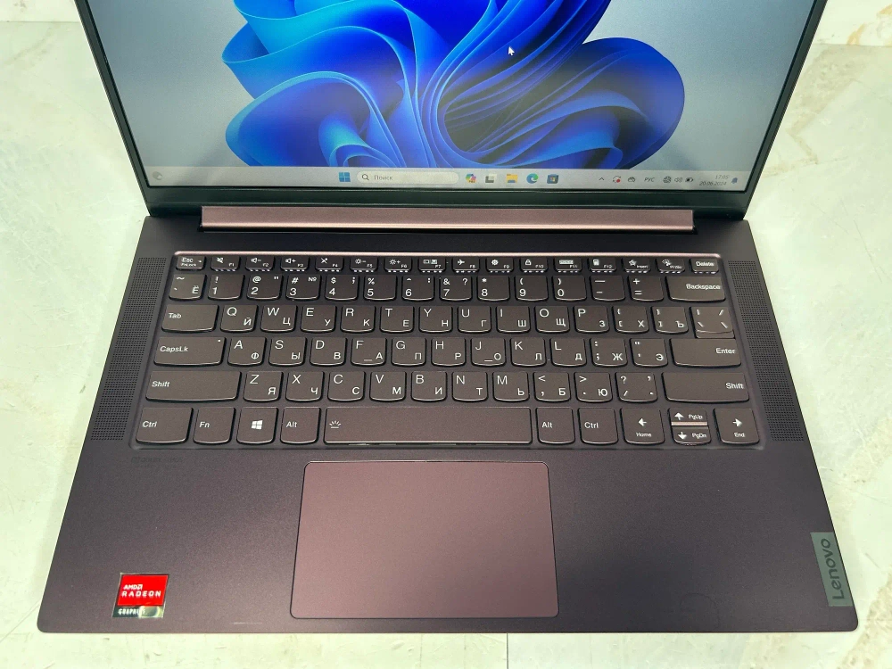 Ноутбук Lenovo Yoga Slim 7 14ARE05. Производитель CPU: AMD, Линейка CPU: Ryzen 5, CPU: Ryzen 5 4600U, RAM: 16Gb, SSD: 512Gb, GPU: AMD Radeon, Диагональ: 14.0", Разрешение: 1920*1080, Тип экрана: IPS, OS: Win 11, BackLight: LED, Цвет: орхидея