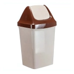 Контейнер для мусора СВИНГ 15л Беж.мрамор 0,43,269х0,235м