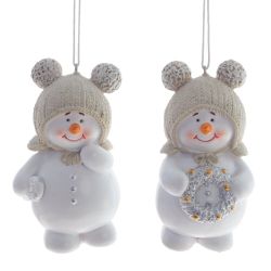 GAEM Изделие декоративное подвесное "Снеговик", L6 W4,5 H10 см, 2в.