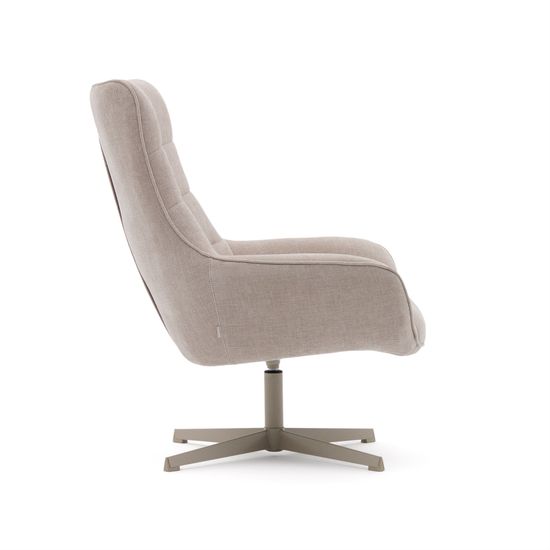 Jaspe Вращающееся кресло бежевого цвета с серой отделкой металла Испания 