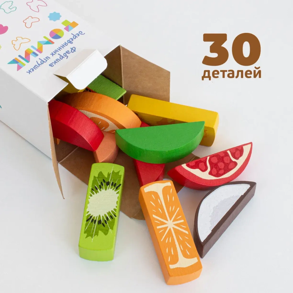 Настольная игра Башня "Фрукты" 30 деталей