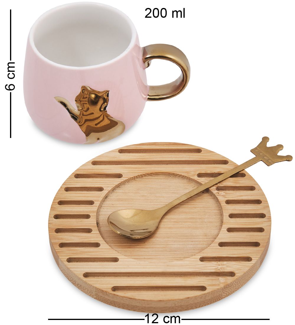 MUG-414/3 Чайная пара «Кошечка»