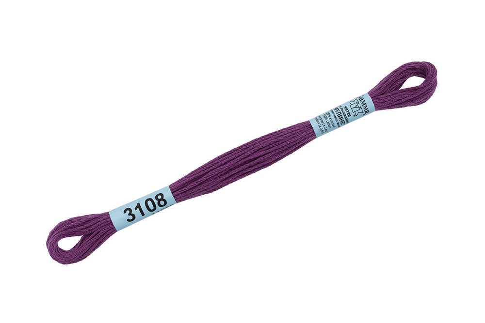 Мулине "Gamma", 100% хлопок , 8 м, №3108