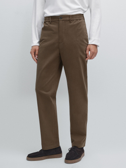 Massimo Dutti Брюки-джогерры свободного кроя, коричневый