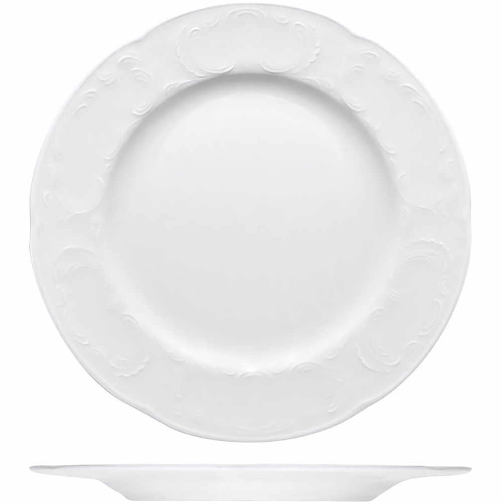 Тарелка «Моцарт» мелкая;фарфор;D=280,H=22мм;белый (Цвет: белый)