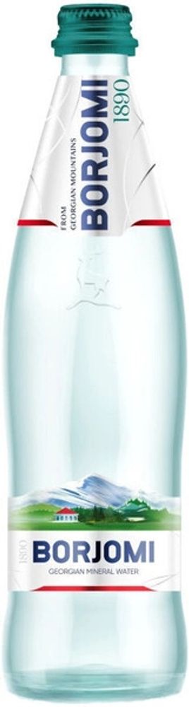 Вода природная минеральная Боржоми Газированная / Borjomi Sparkling 0.5 - стекло