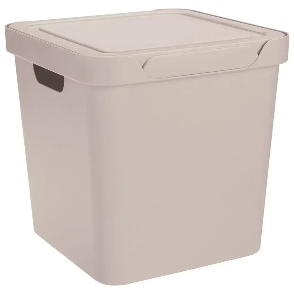ЯЩИК С КРЫШКОЙ УНИВЕРСАЛЬНЫЙ LUXE, 286х286 ММ, 18Л (Светло-бежевый)