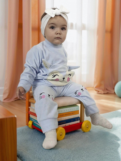 1032-12-8 Комплект для девочки (джемпер+брюки)