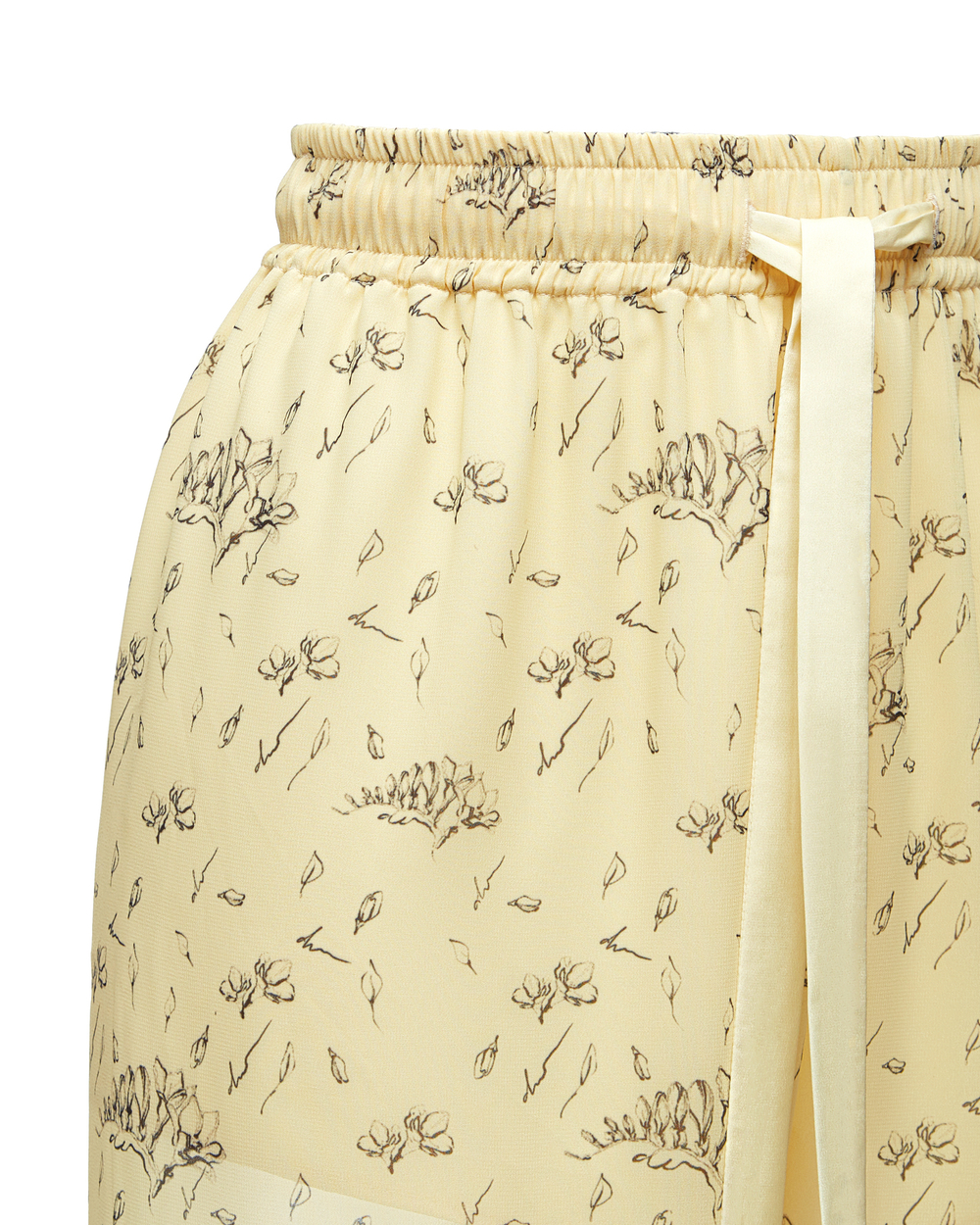 Брюки из шифона с принтом