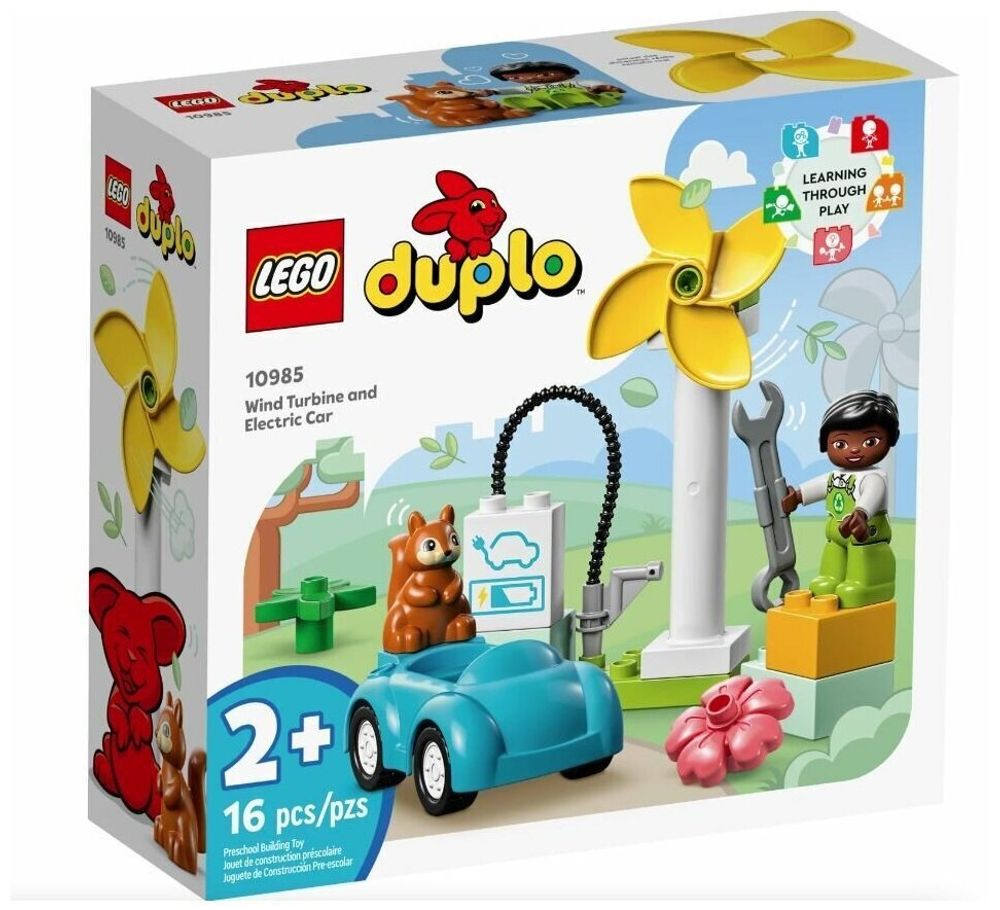 Конструктор LEGO DUPLO 10985 Ветряная турбина и электромобиль