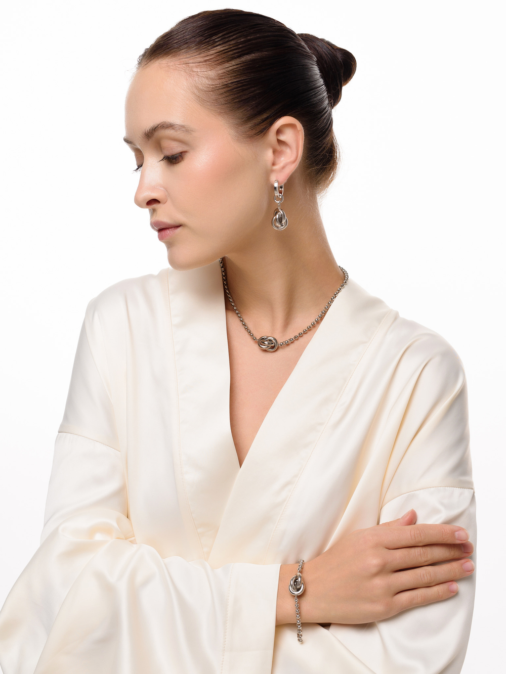 Чокер "Big knot" Silver