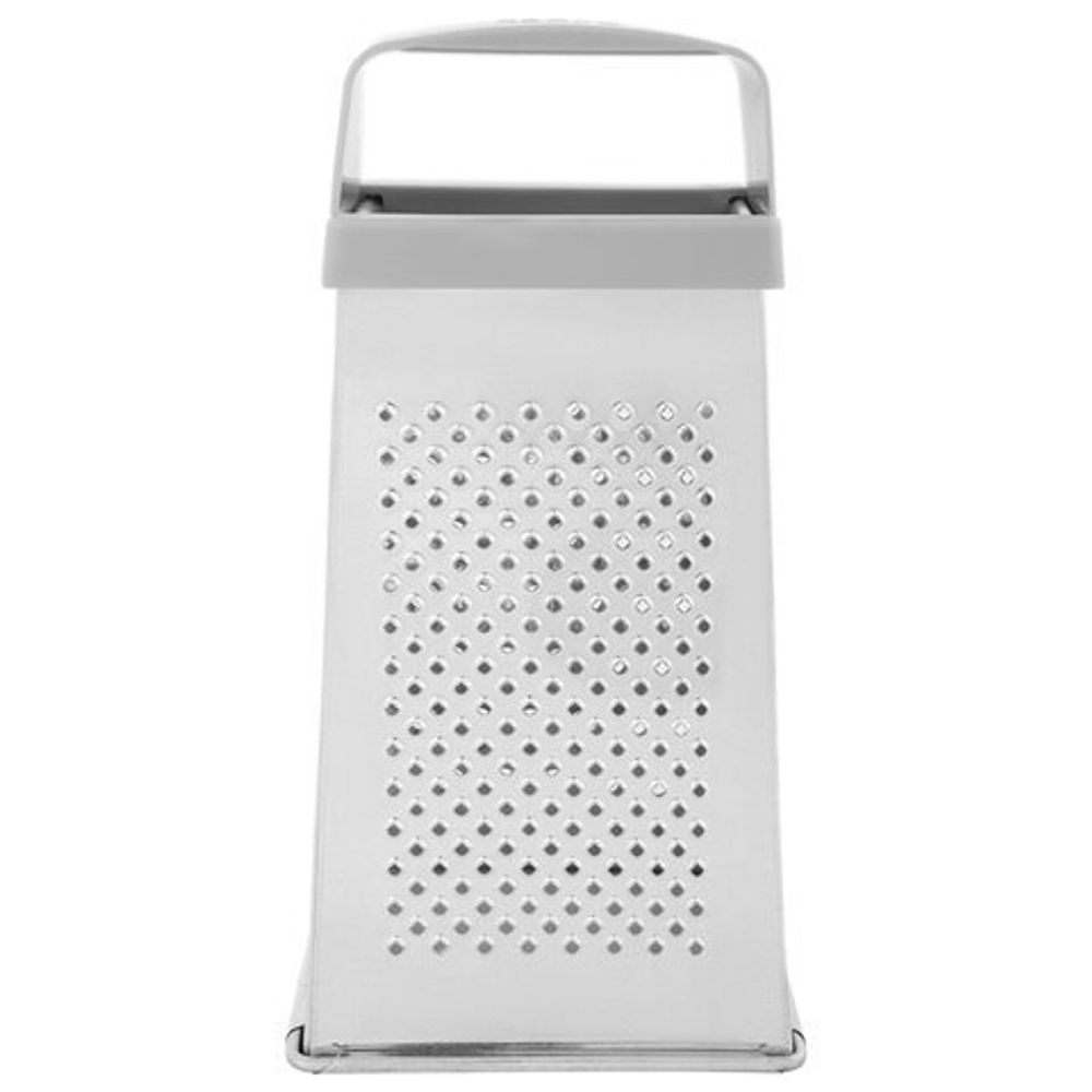 Терка 4 грани 22х11х8,5 см, белая жесть с пластиковой ручкой, BOOMHOUSE (БумХаус) Кварц, 701859