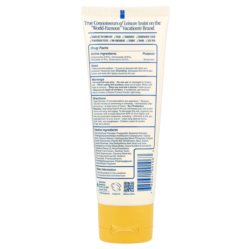 Vacation, классический солнцезащитный лосьон, SPF 50, 100 мл (3,4 жидк. унции)