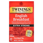 Twinings, чистый черный чай, английский завтрак, экстракрепкий, 20 чайных пакетиков, 50 г (1,76 унции)
