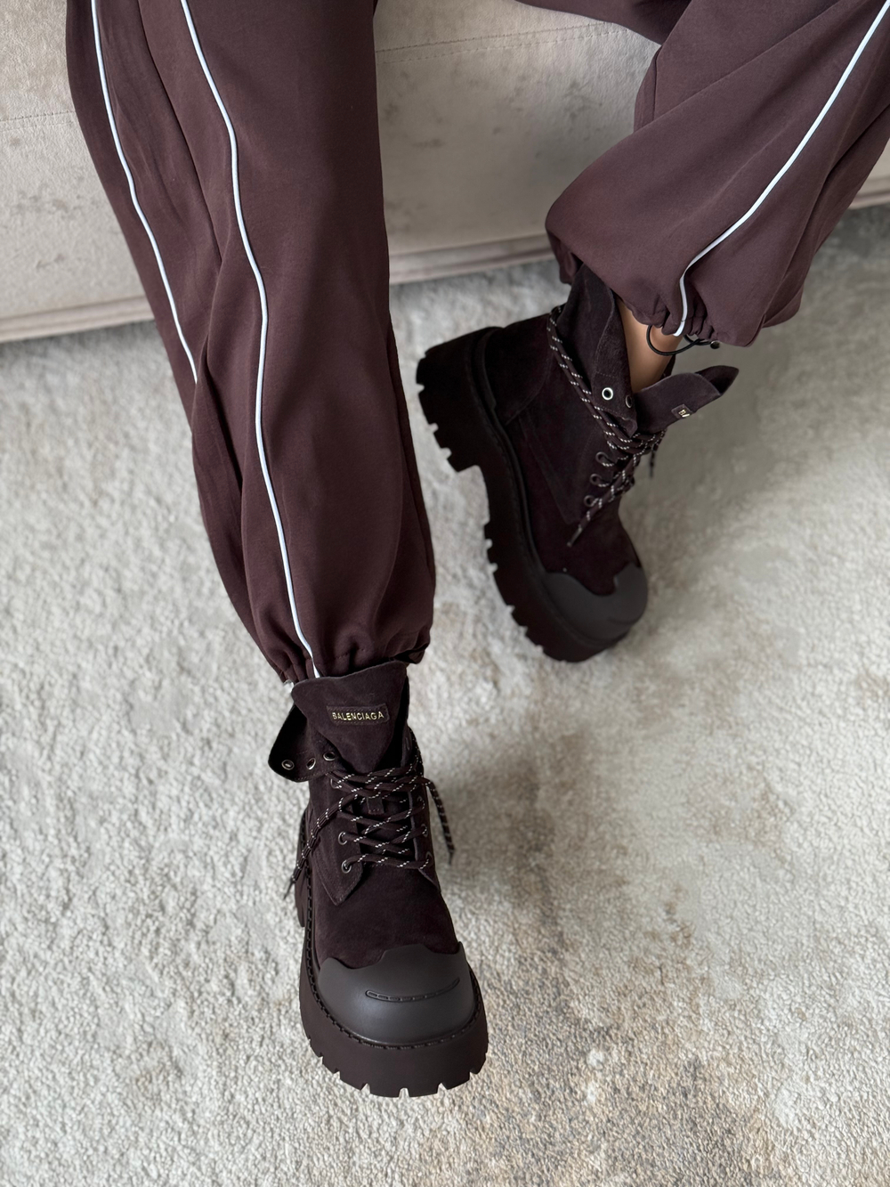 Ботинки из натуральной замши