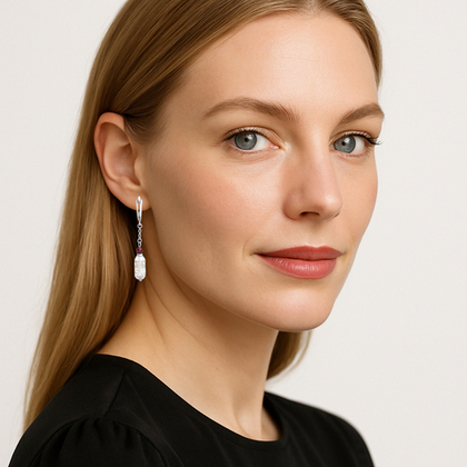 Изящные серьги с горным хрусталём