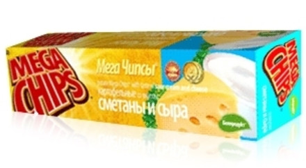 Чипсы "Мега чипсы" 50 г. Сметана и сыр Белпродукт