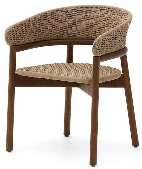 Стул Arinella из акации с натуральной отделкой и бежевой веревкой Испания 