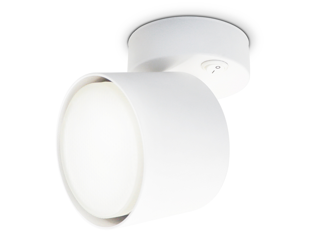 Накладной спот с выключателем TA132 WH белый GX53 max 12W D79*134*D84