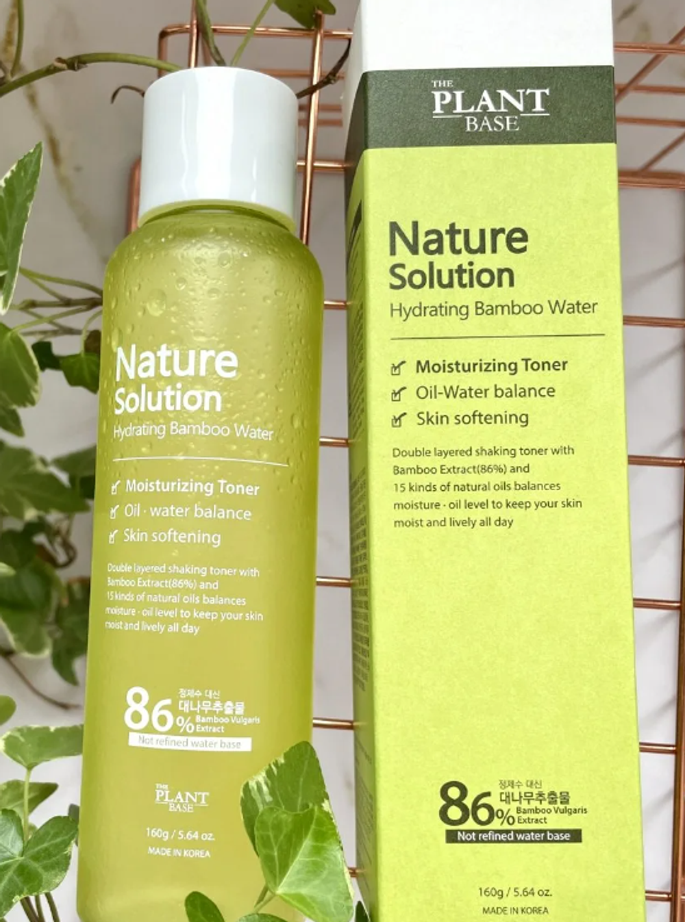 P'LAB Nature Solution Hydrating Bamboo Water тонер для лица 160мл