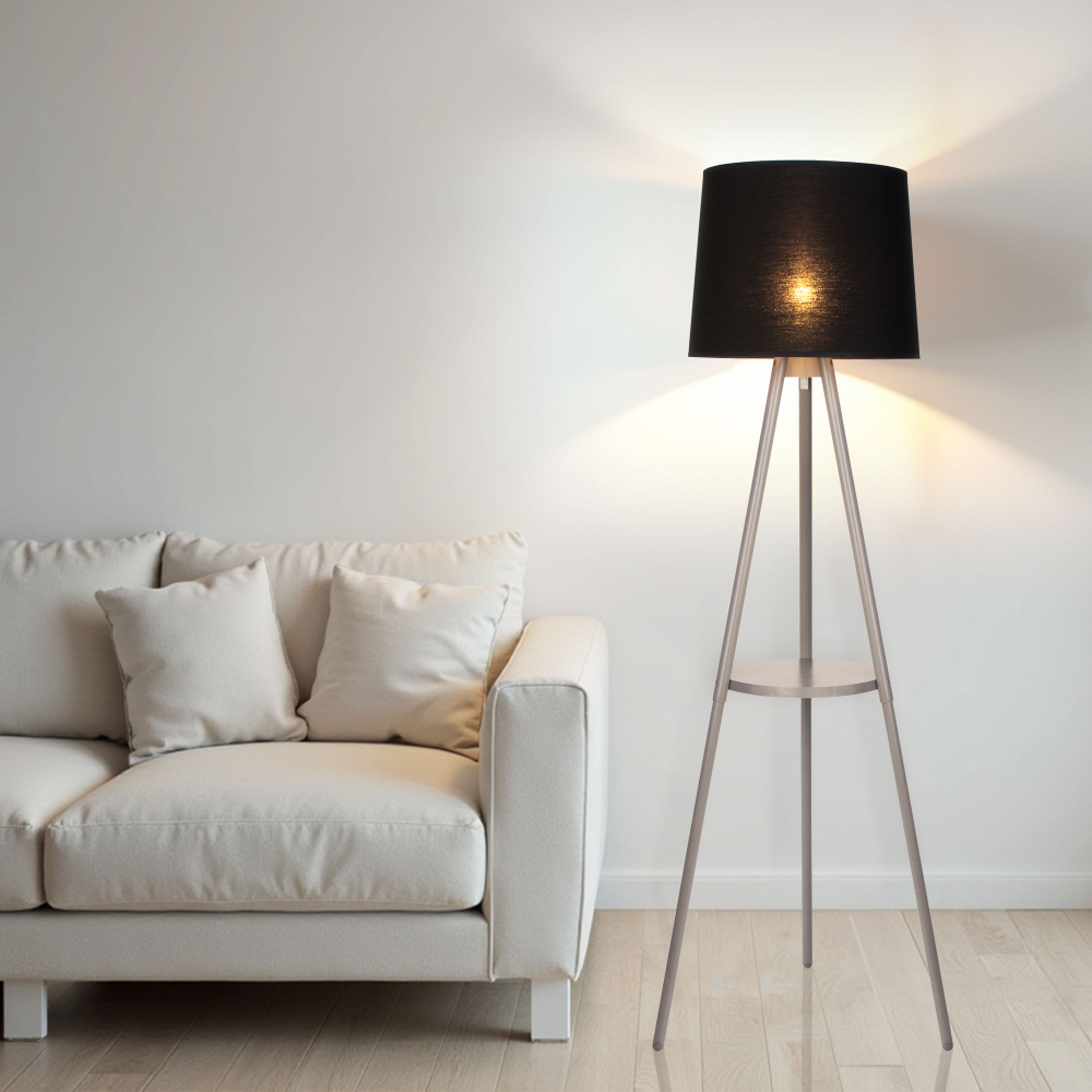 Торшер на треноге черный 1091 lozano