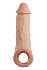 Телесная насадка-удлинитель Intrepid 9.25 Inch Realistic Penis Extender Sleeve - 23,5 см. (Цвет: телесный)