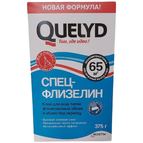 Клей для обоев QUELYD СПЕЦ-Флизелин 65 кв.м. 375г
