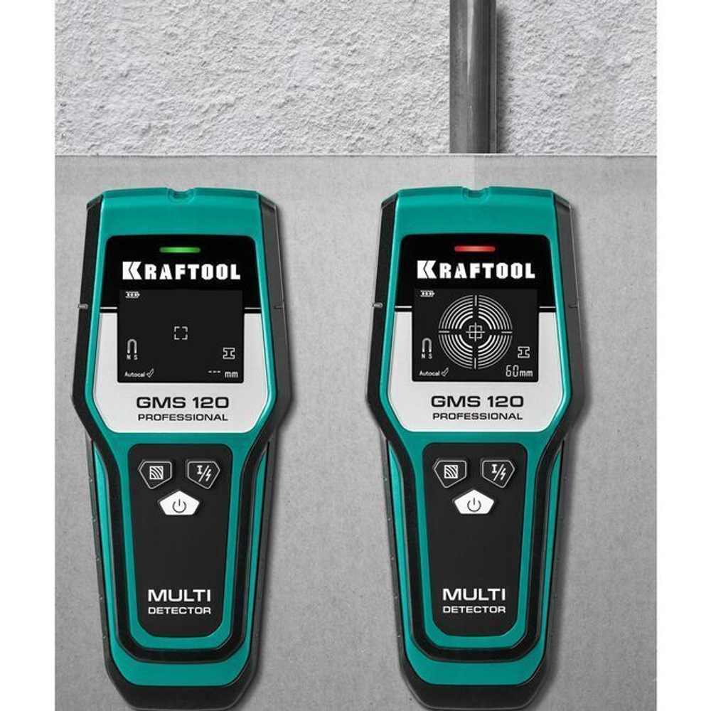 Универсальный детектор KRAFTOOL GMS 120 ЖК дисплей