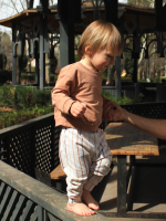 Комплект Mjölk Свитшот Camel/Штанишки Ecru Stripes