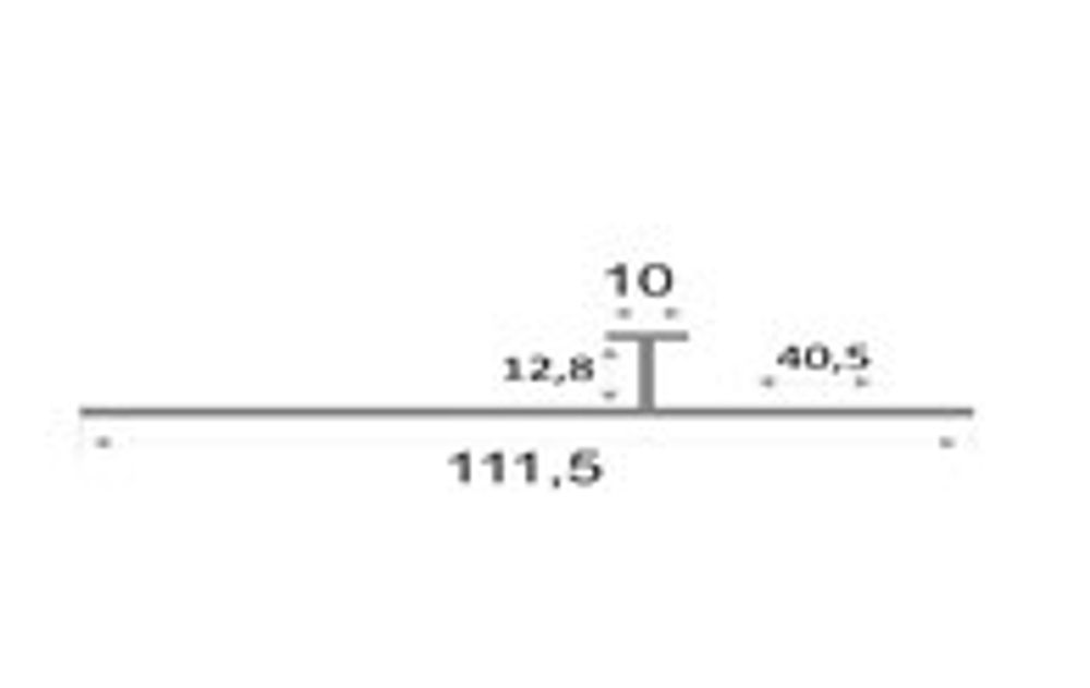 Плинтус алюминиевый для гипсокартона 111,5 мм ПЛ-141 серебро матовое 3000 мм