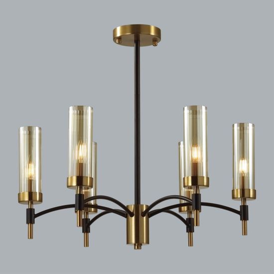 6538/6C CLASSI LN23 34 чёрный, латунь Люстра потолочная E14 6*40W 220V SHARON