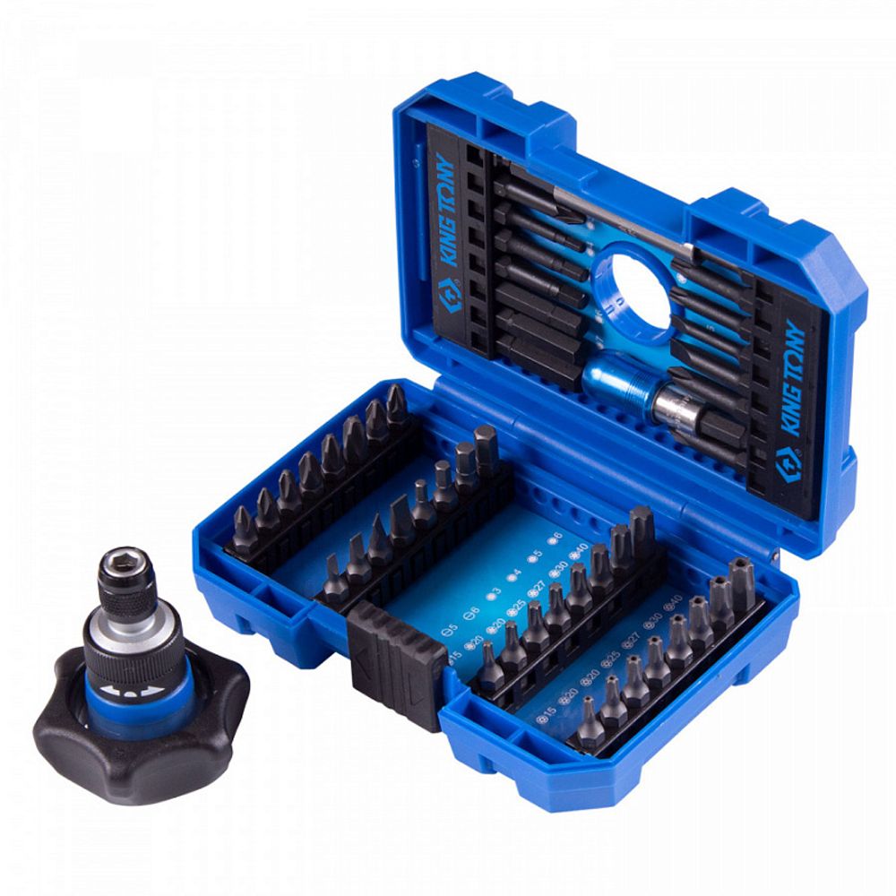 KING TONY (1048MR) Набор вставок (бит) 1/4", PH, PZ, HEX, TORX, SLOTTED, 49 предметов