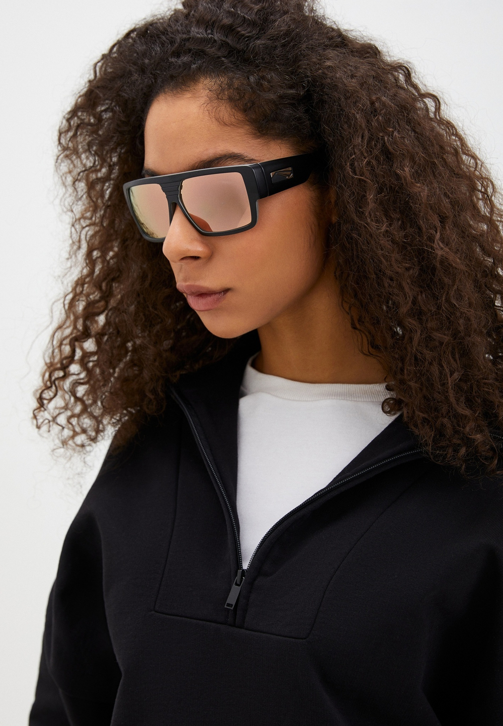 Спортивные очки LiP Rock / Matt Black-Gloss Grey / PC / Zeiss ML Rose Gold Mirror Lens