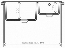 Мойка POLYGRAN BRIG-772 серый №14