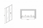 Душевая дверь Abber Sonnenstrand 90 AG07090B профиль Черный стекло прозрачное