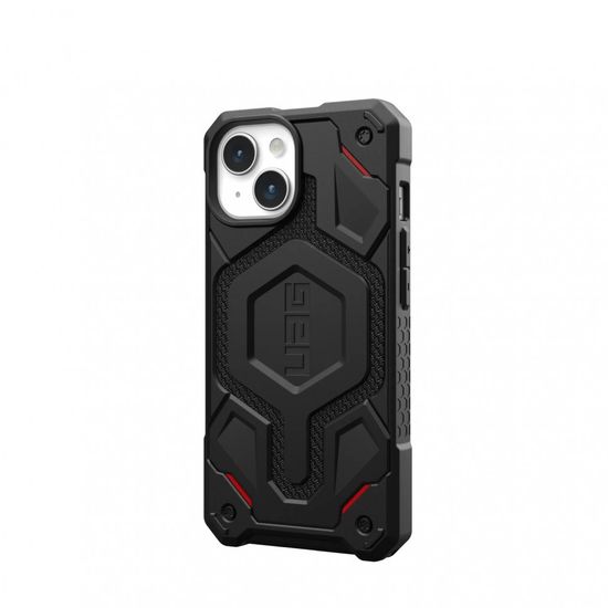 Чехол UAG Monarch Pro Kevlar с MagSafe для iPhone 15 черный кевлар (Kevlar Black)