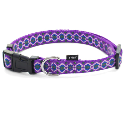Ошейник нейлоновый "Сирень" S, фиолетовый, 15*270-370мм, Triol