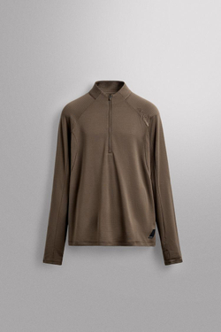 ZARA ТОЛСТОВКА POLARTEC © С ВОРОТНИКОМ НА МОЛНИИ, РЫЖЕВАТО-КОРИЧНЕВЫЙ